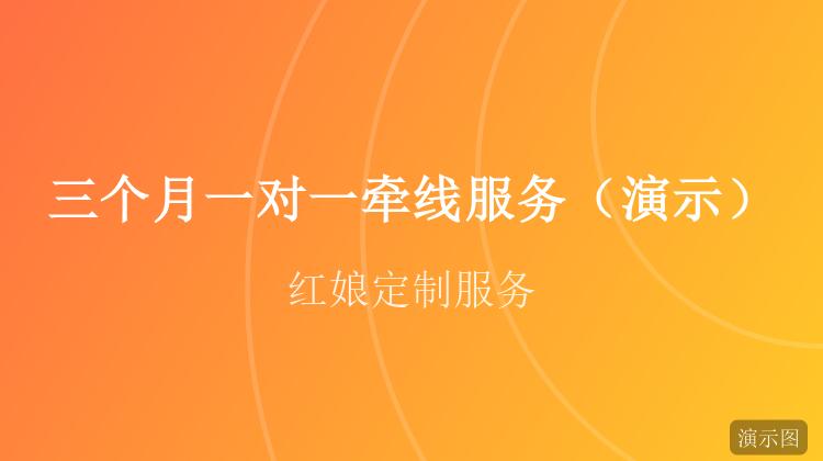 三个月一对一牵线服务(演示)