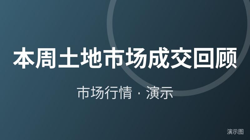 本周土地市场成交回顾(演示) 本周土地市场成交回顾(演示)