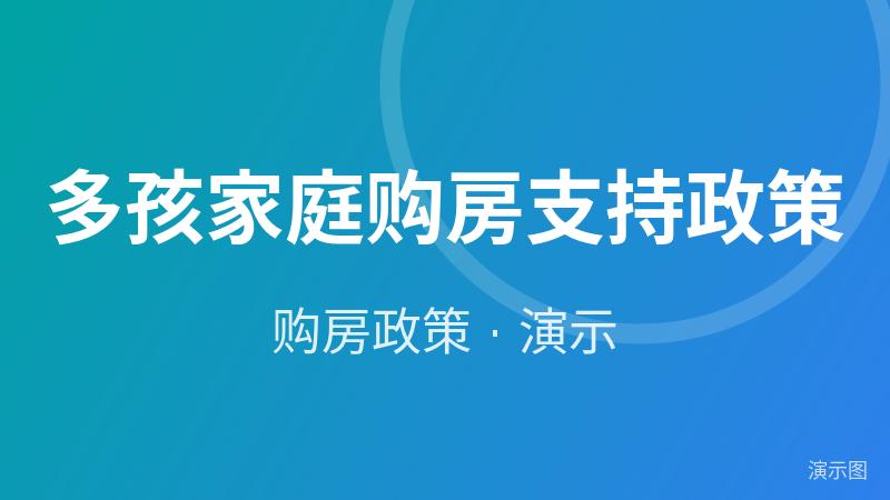 多孩家庭购房支持政策（演示）