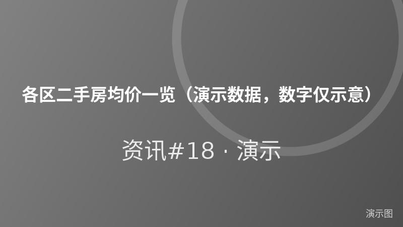 各区二手房均价一览(演示数据,数字仅示意) 各区二手房均价一览(演示数据,数字仅示意)