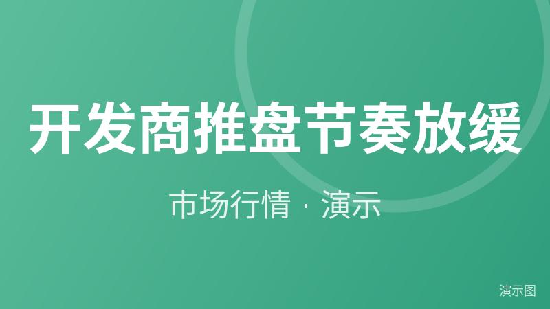 开发商推盘节奏放缓(演示) 开发商推盘节奏放缓(演示)