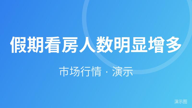 假期看房人数明显增多(演示) 假期看房人数明显增多(演示)