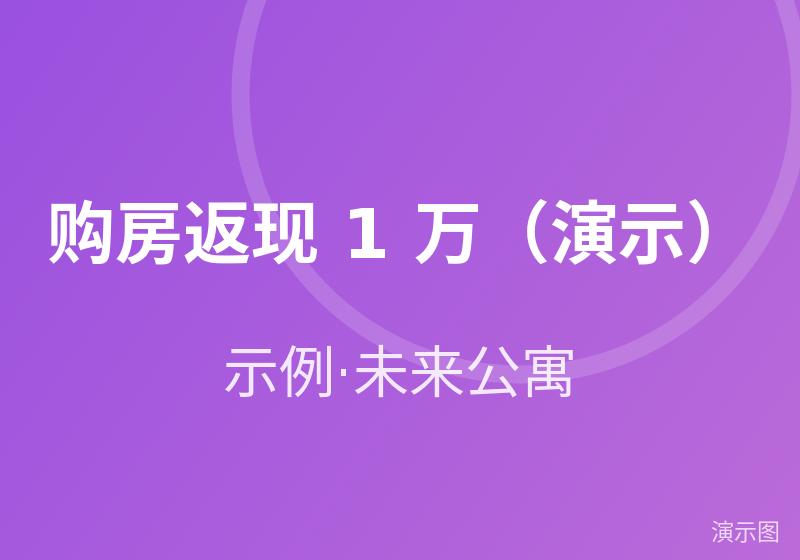 购房返现 1 万（演示）
