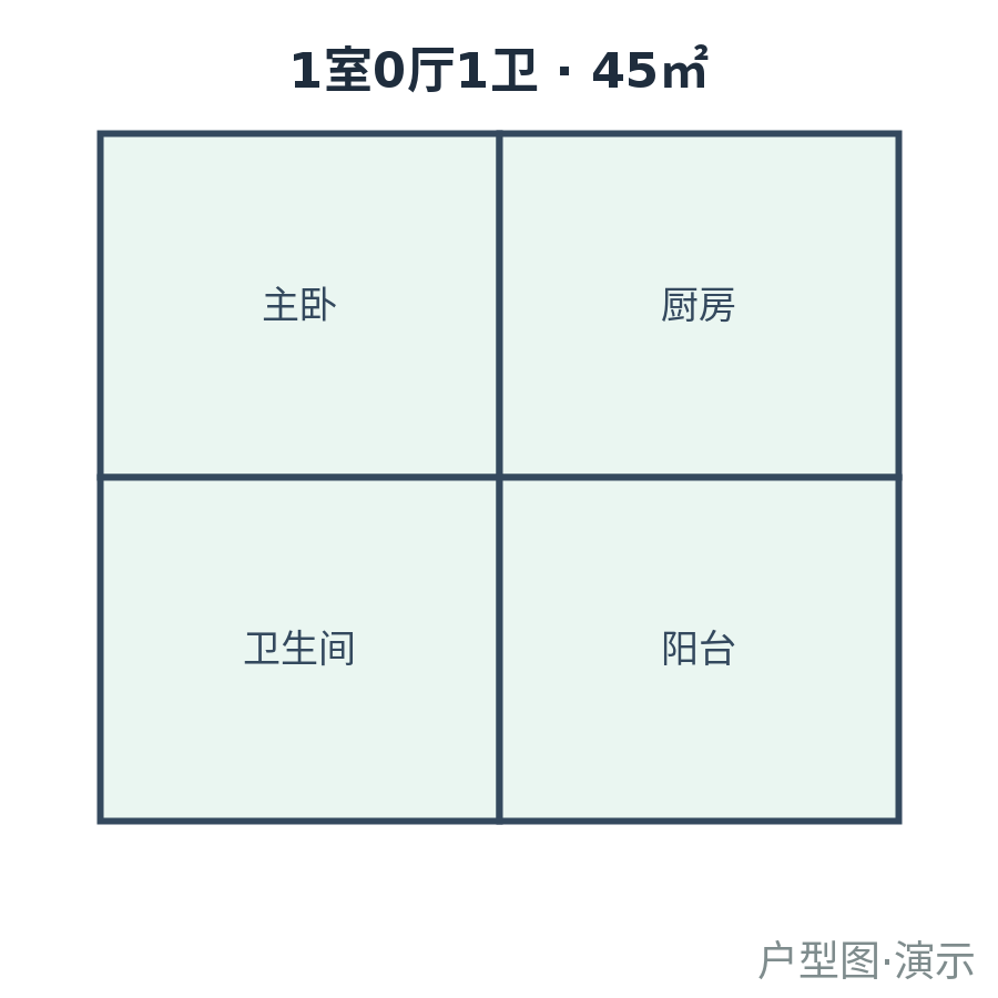 开间（演示）-45㎡