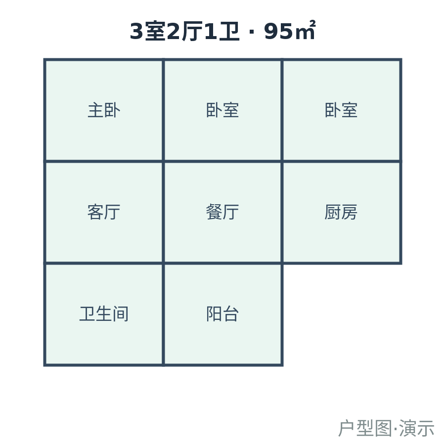 桃 B（演示）-95㎡
